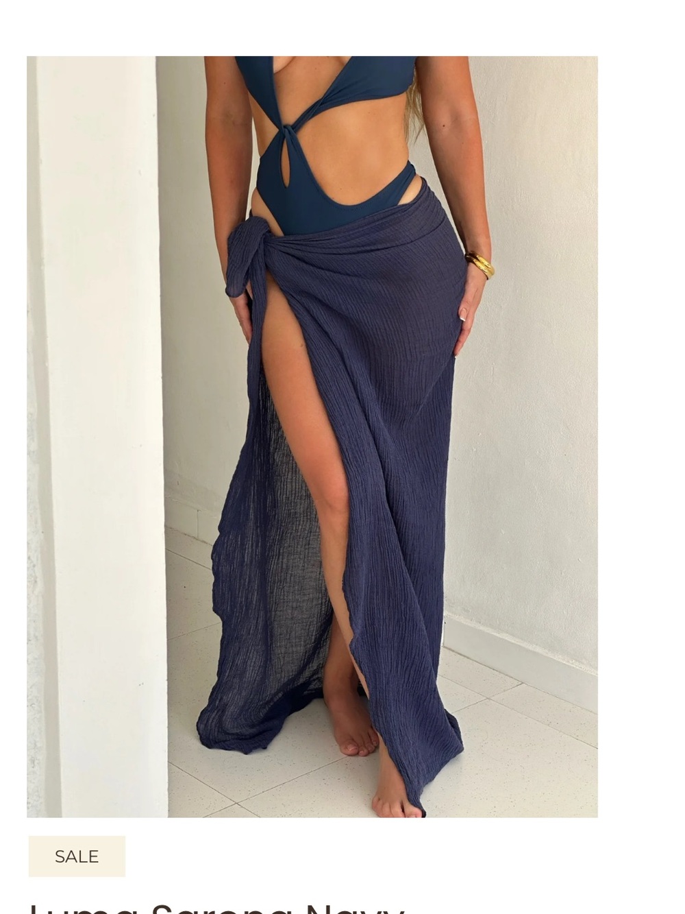 NWT Rogue Season Luma Sarong Navy - Picture 2 of 7